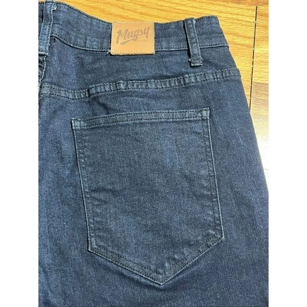 NEW Mugsy Men’s Classic Straight Stretch NGVDB Jeans 33x32